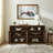 4-Door Rattan  Cabinet With Storage, Retro Coffee Bar Wine Bar Credenza For Living Room/Entryway/Kitchen-696697320