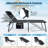 Arlmont & Co. 1 Pcs Oversize Folding Chaise Lounge With Backrest Detachable Pillow Pocket