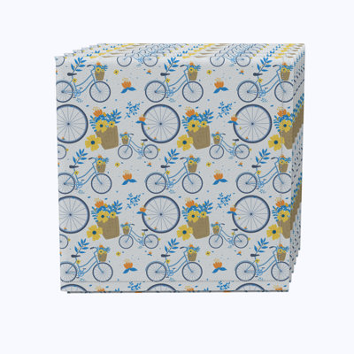 Cotton Twill Floral Square