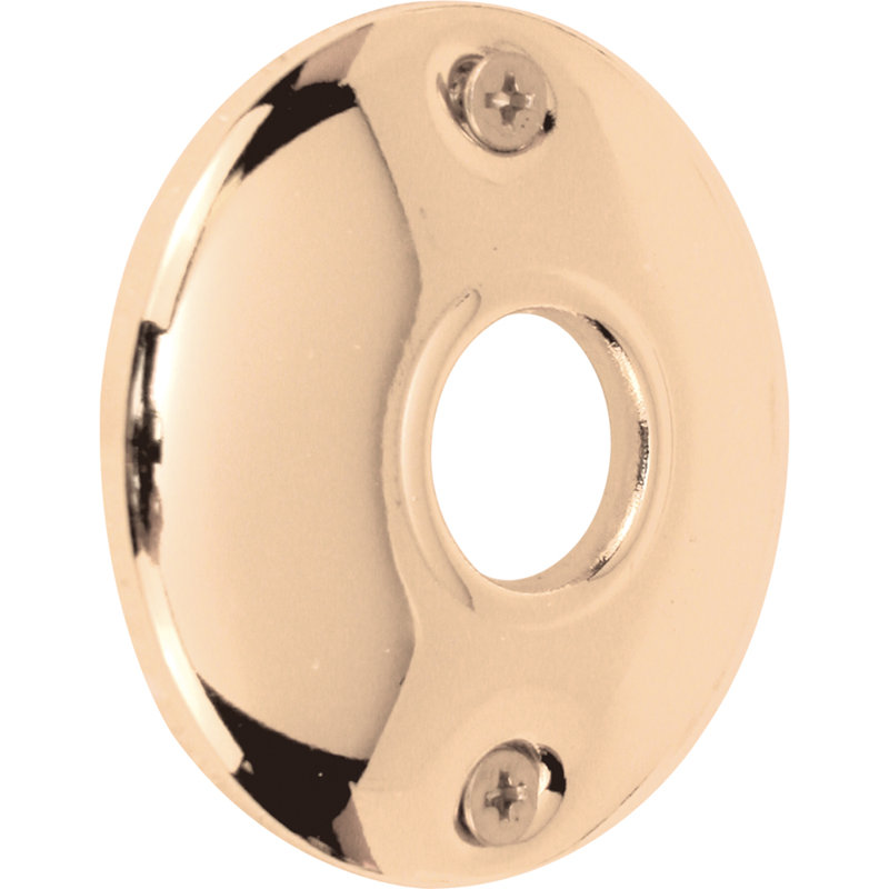 Rosettes plaquées laiton brillant 2 1/2 po, Laiton brillant, H 5,4 po x l 3,75 po x P 0,75 po