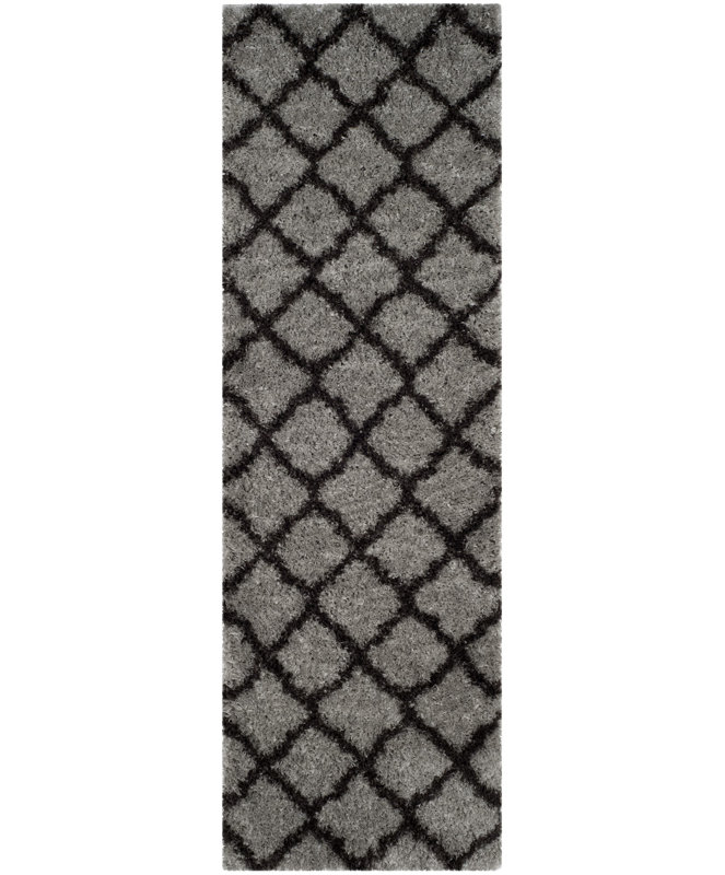 Trudie Shag Performance Geometric Rug, Runner 2'3" x 7'