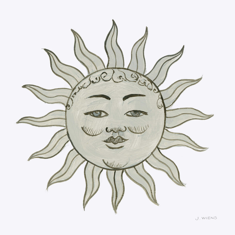 " Sun " by James Wiens, 12" H x 12" W x 1.25" D, No, Wrapped Canvas