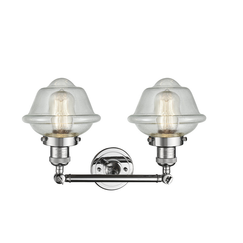 Gebhart 2 - Light Dimmable Vanity Light, 6 Watt Vinage LED Bulb, Seedy, Polished Chrome