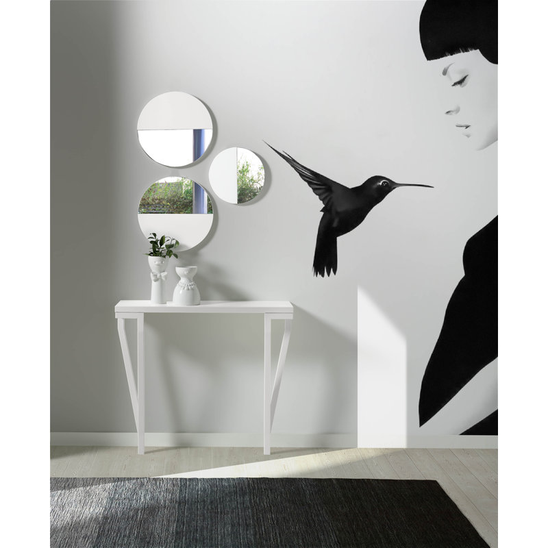Mcree Flat Wall Mirror, White