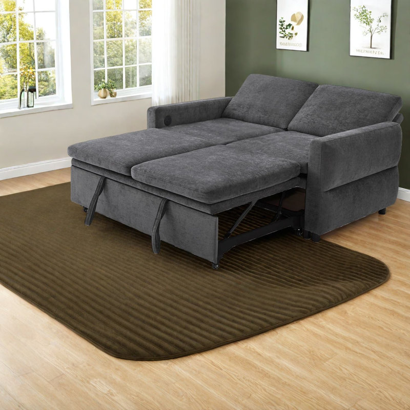 Multifunctional Sleeper Sofas, Chenille Adjustable Modern Home Sofa Bed