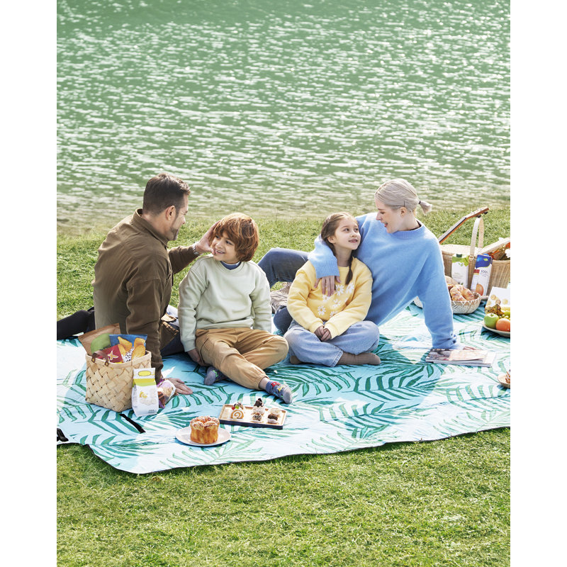 200x300cm Polyester Picnic Blanket, Blue