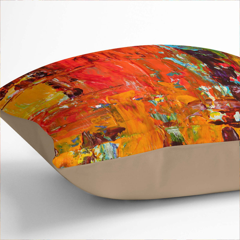 Abstract Square Throw Cushion, 55 x 55 cm, Stone