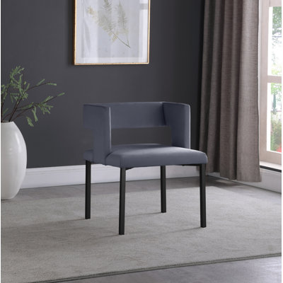 Fauteuil en velours Caleb