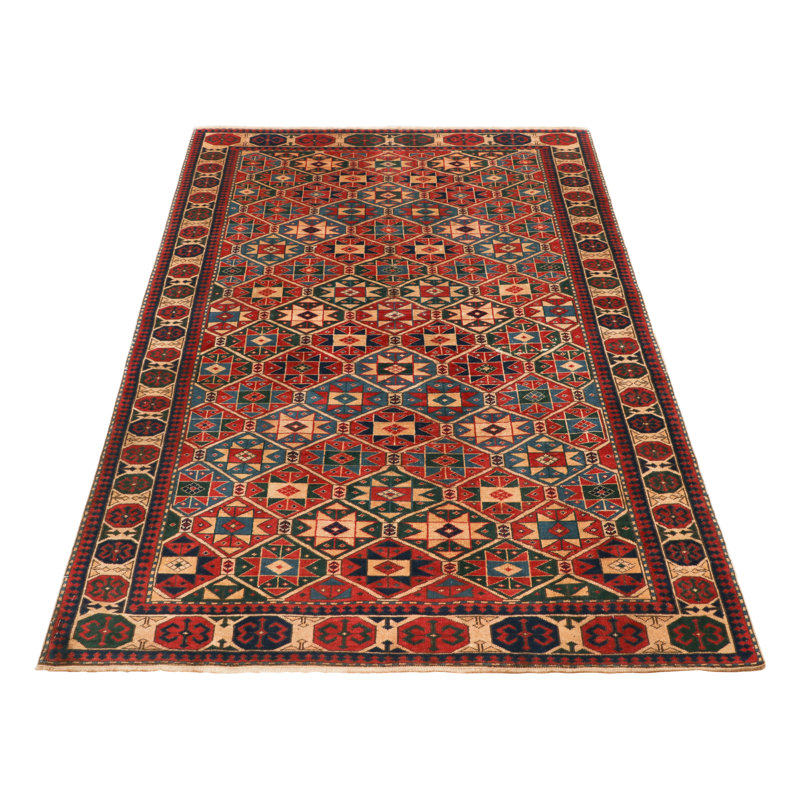 Antique One-of-a-Kind 4'6X6' Hand Knotted Area Rug