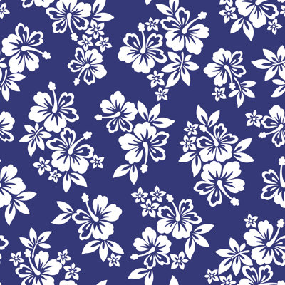 Motif de fleurs d'hibiscus - Impression sur toile