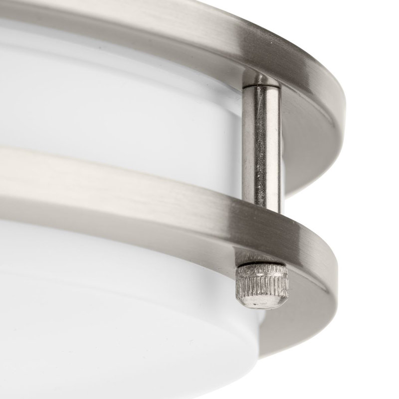 Plafonnier encastré 5 lumières, Nickel brossé, H 2,82 po x l 10,24 po x P 10,24 po