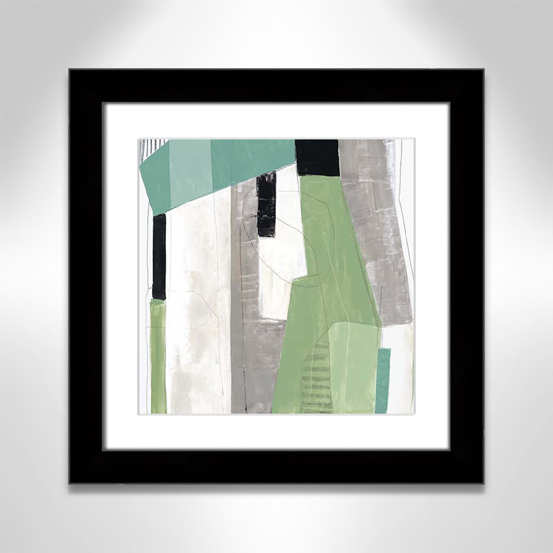 Evergreen Essence I par Tom Reeves, H 18,5 po x l 18,5 po x P 1,25 po, Cadre cube noir