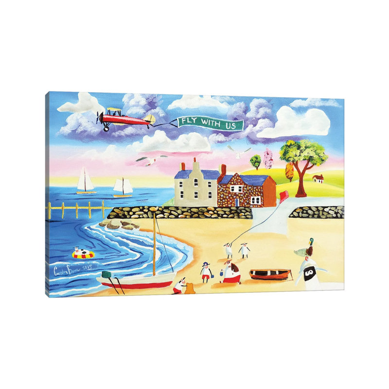 Animals At The Seaside by Gordon Bruce - Wrapped Canvas Print, 66.04 cm H x 45.72 cm W x 1.91 cm D
