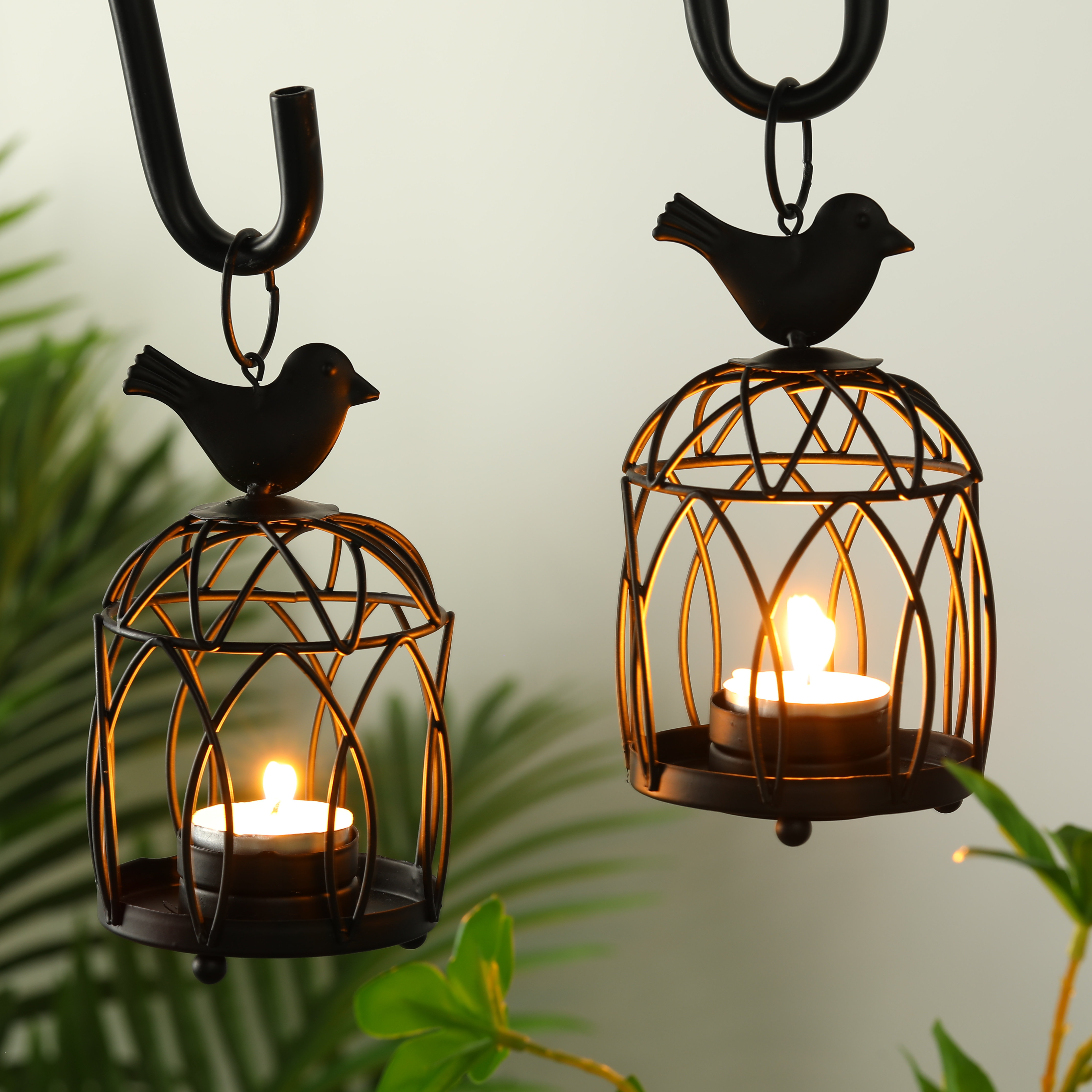 12 Pack Small Metal Birdcage Tealight Lanterns - Vintage Hanging Candle Holders For Wedding, Party, Christmas Decor - View #6
