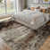 Vintage Distressed Earthy Brown Non-Slip Washable Area Rug