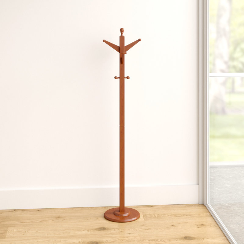 Freestanding 8 - Hook Coat Rack, Oak