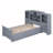 Stearns 14 Drawers Platform Standard Bed with Bookcase Storage Headboard-936368474