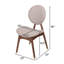 Chaises de salle à manger rembourrées Eichorn avec dossier courbé et pieds en bois-118705405-132904275