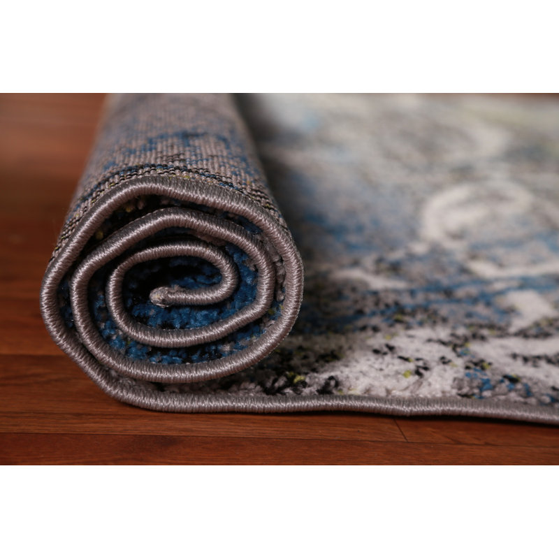 Modern Abstract Transitional Turkish Rug 4x6