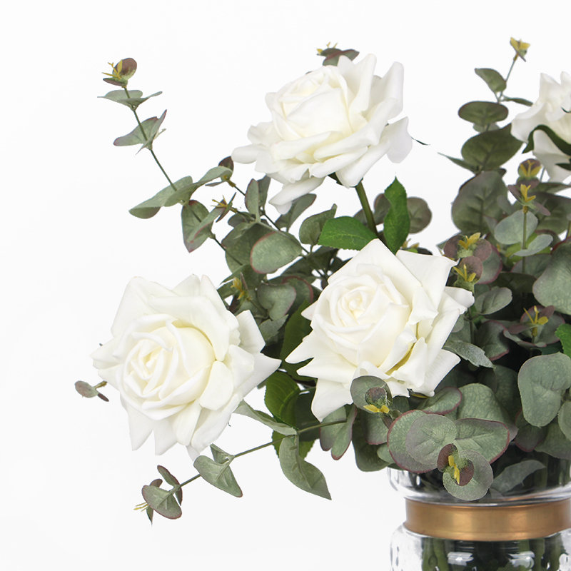 Tige de vase en combinaison real touch, blanc