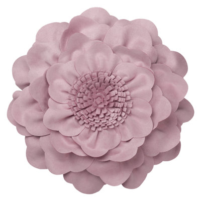 3D Peony Flower Accent Pillow Handmade Cushion Appliqued Decorative Throw Pillow Cover & Insert 14in