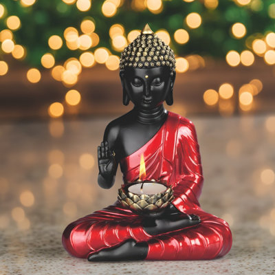 8.75"H Buddha Candle Holder