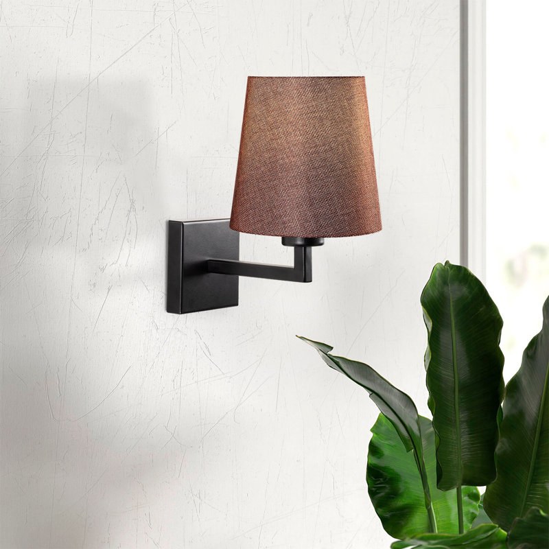Gilmore Armed Sconce, Brown, Black