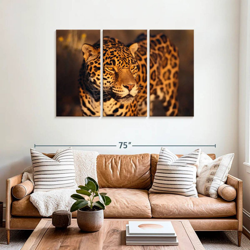 Brampt Jaguar sous le soleil, H 36 po x l 57 po