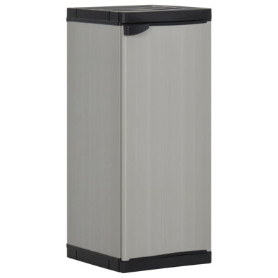 PVC/Polypropylene Cabinet Deck Box in Gray/Black