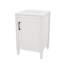 Armoire de meuble-lavabo compacte de 20 pouces avec cuve en céramique 1 porte à fermeture silencieuse et grand rangement-1644320523