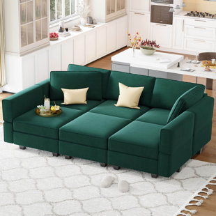 Latitude Run® Jacksmith 97 Width 3-Pieces Sectional Sofa & Chaise,Ottoman  & Reviews