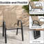 Ensemble de 6 chaises d'extérieur pour jardin et usage commercial, assise large et ergonomique, capacité de 159 kg, structure antirouille, chaises de salle à manger en tissu facile d'entretien et en métal, imperméables