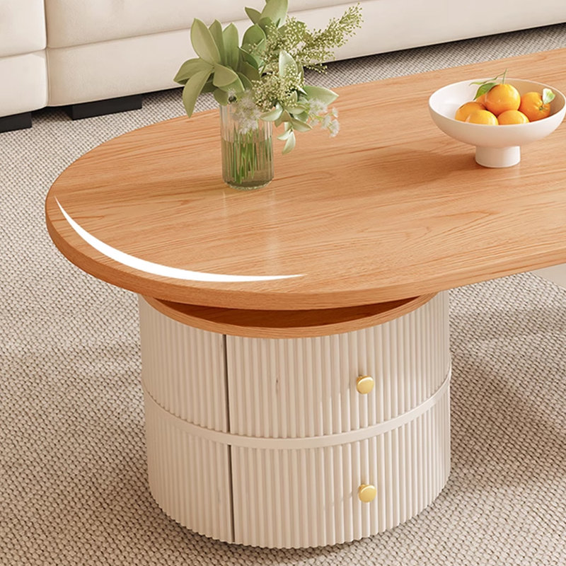 Table basse Luxury, Crème, crème, H 15,74 po x l 55,11 po x P 25,98 po