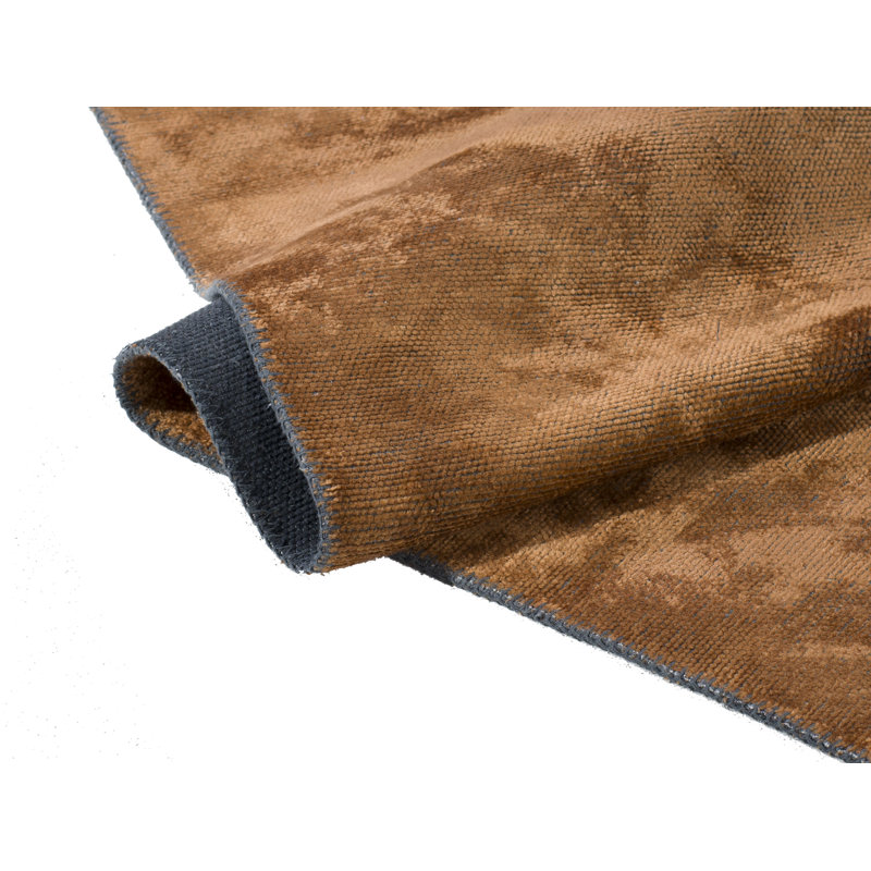 Rapture Contemporary Glossy Rust Orange Area Rug, Rectangle 7'10" x 11'2"