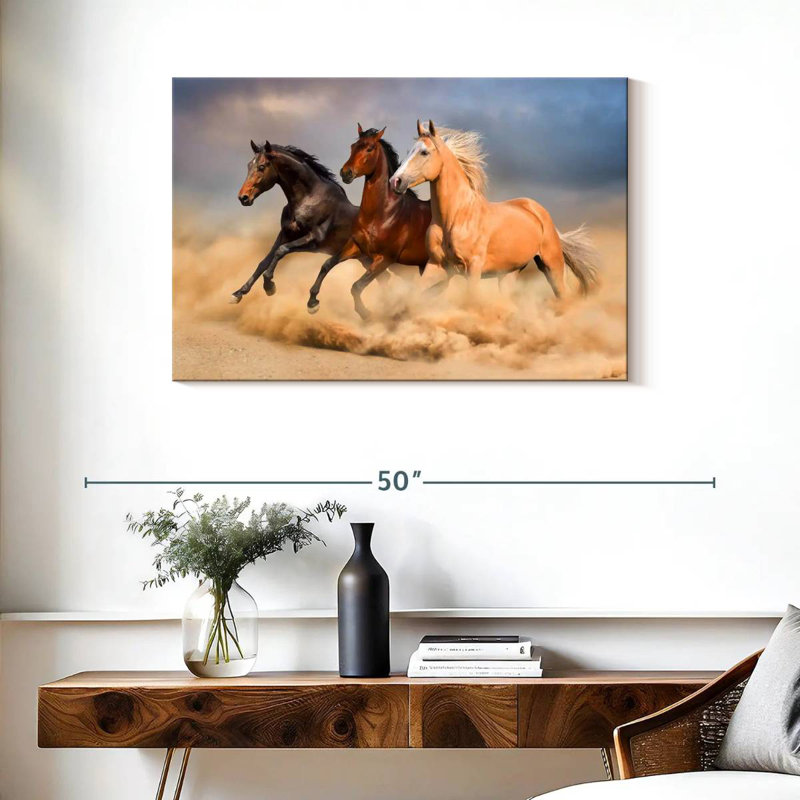 Chevaux Brampt, H 24 po x l 36 po
