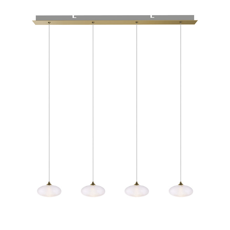 Alvie 4 - Light Cluster Pendant, Brushed Brass