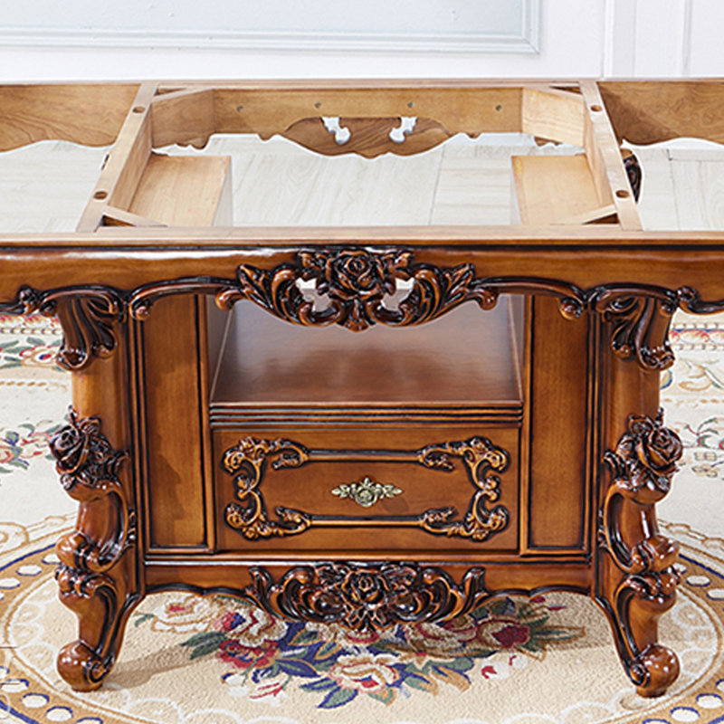 Table de salle à manger rétro haut de gamme, H 30,7 po x L 86,61 po x l 43,3 po