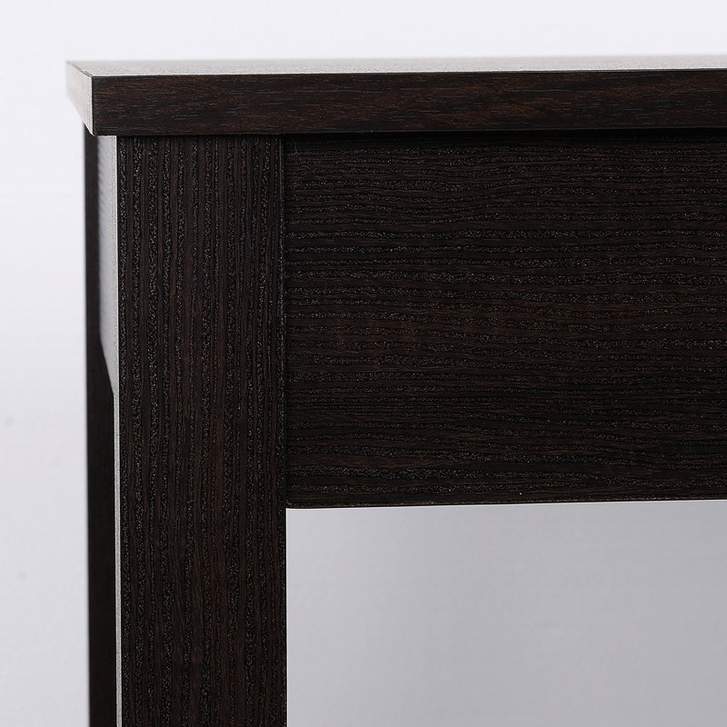 Bureau en forme de L brun de 57 po pour la maison - coin fonctionnel et moderne sur une grande surface