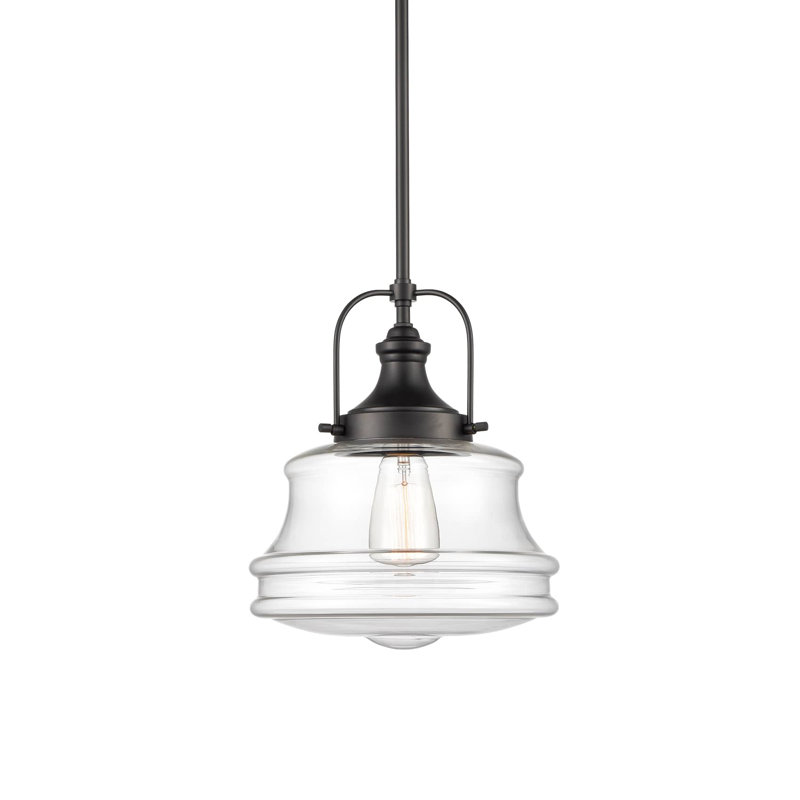 Luminaire suspendu noir mat à 1 lumière Aahaan