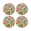 Plumeria Natural Vegan Leather Round Coasters-952312196