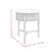 Ensemble de tables d'appoint 2 pièces en blanc et brun-table basse et table de bout