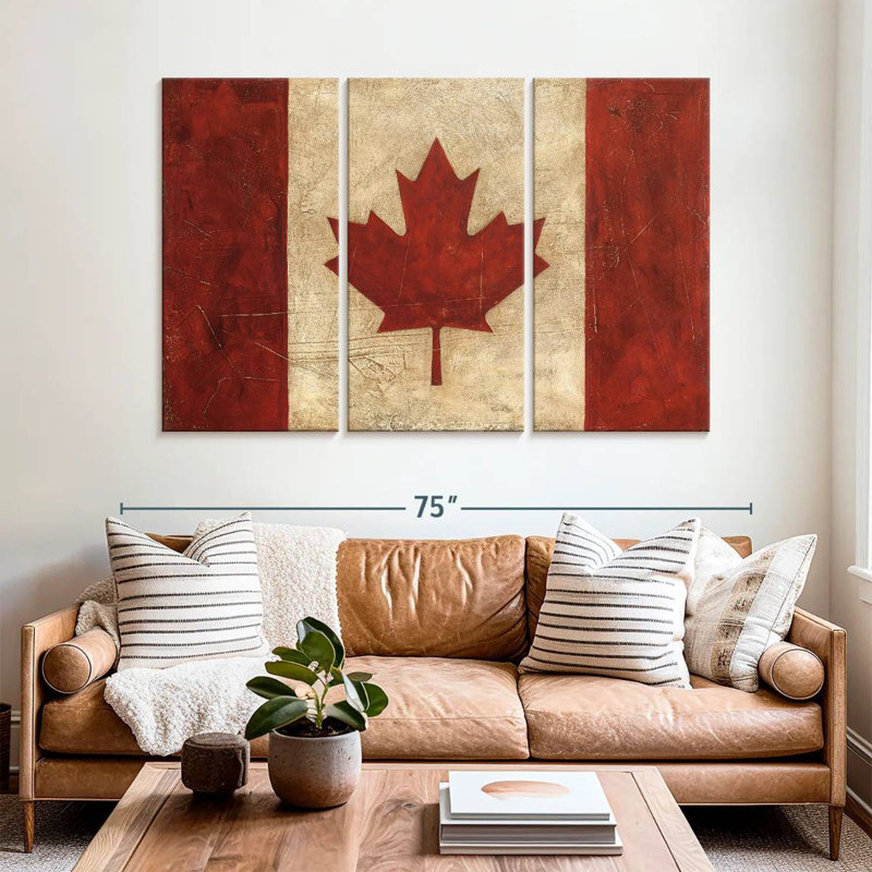 Drapeau canadien rétro Borges, H 42 po x l 65 po