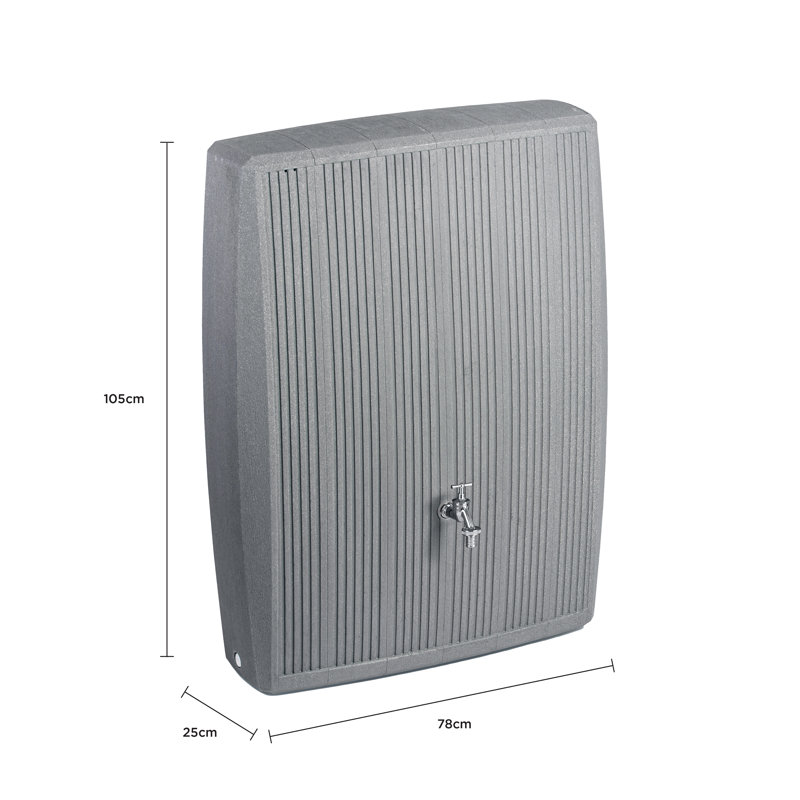 Charles Bentley 200L Polyethylene Plastic Rain Barrel and Hose
