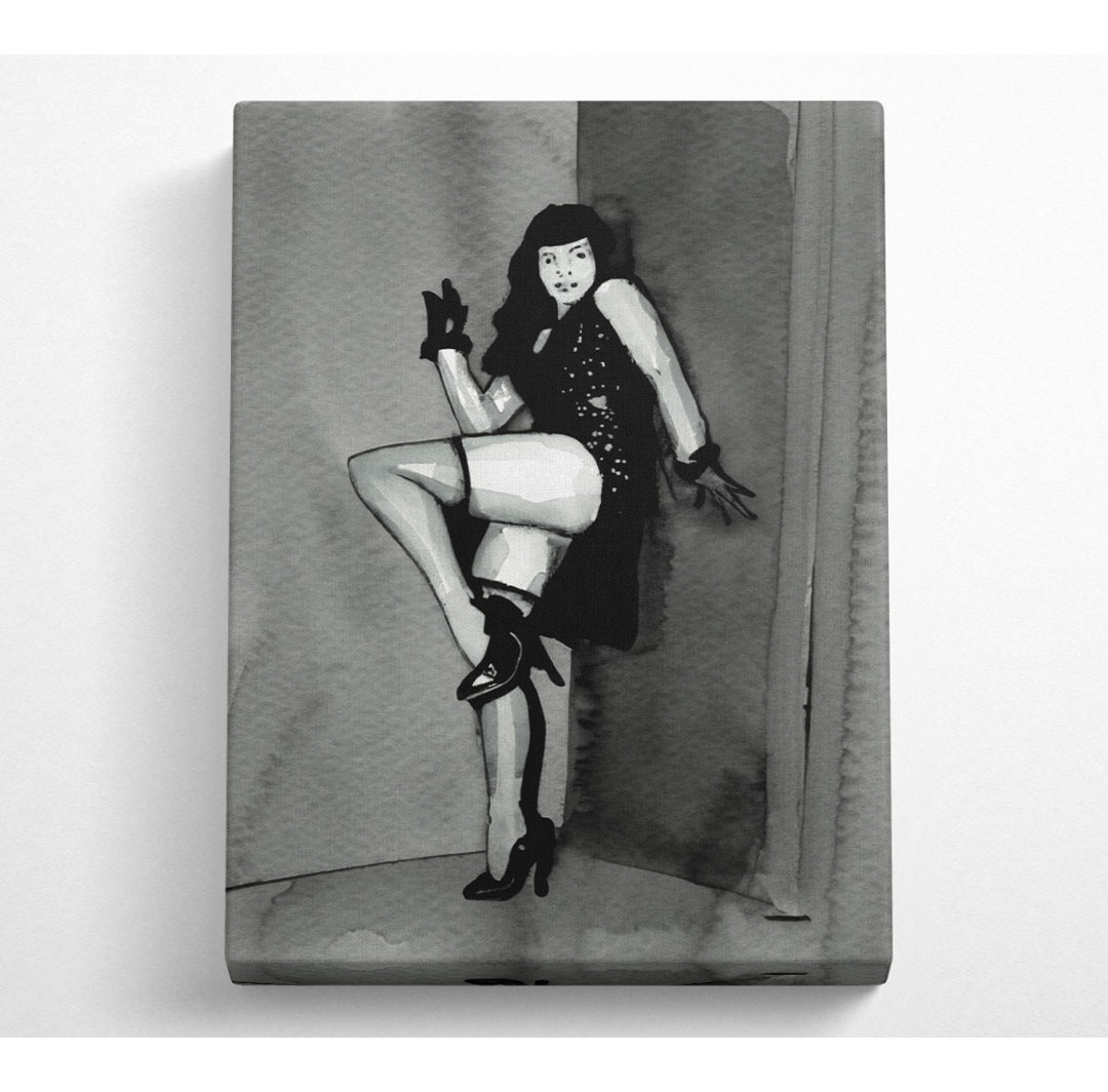 Betty Page Cornered - Kunstdrucke auf Leinwand