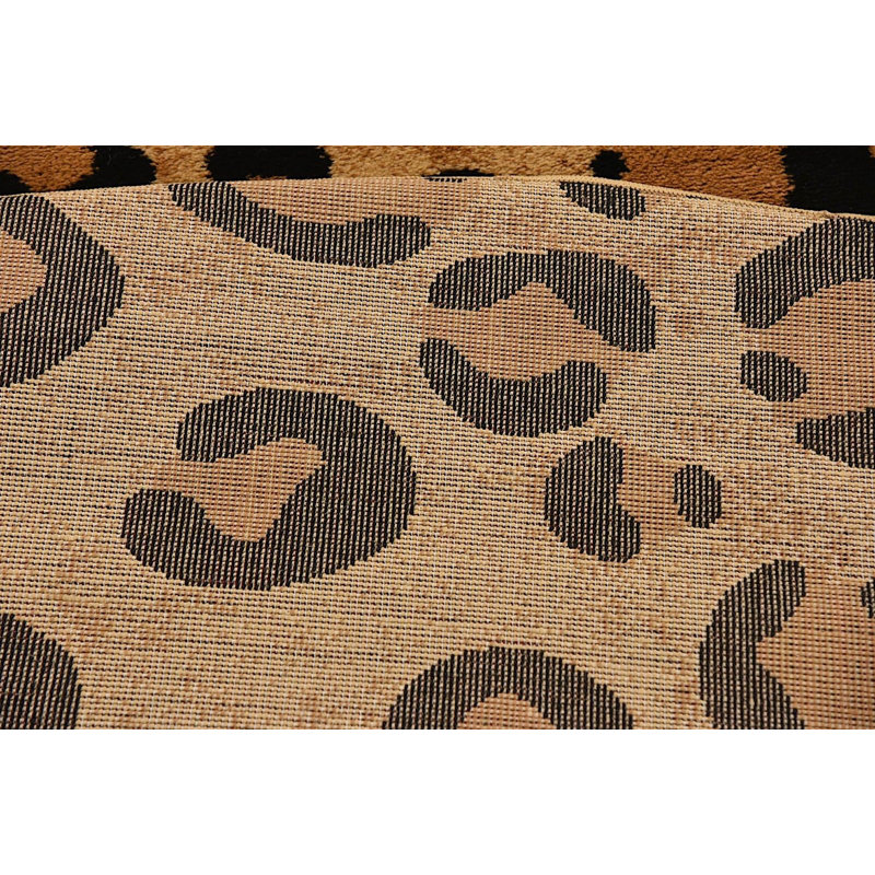Tapis brun clair à imprimé animal Testerman, Rectangle 9 pi x 12 pi