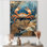 «Aulene Aquarium Blue and White with Large Crab III», reproduction d'art sur toile encadrée