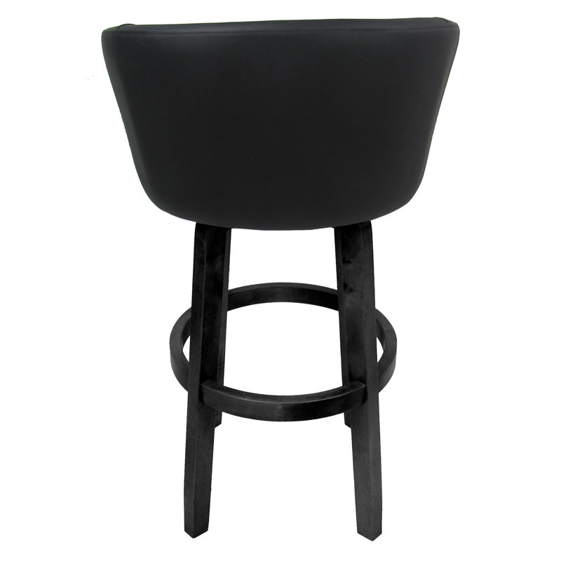 Tabouret pivotant Chetan, Tabouret de comptoir (siège d'une hauteur de 26 p, Noir