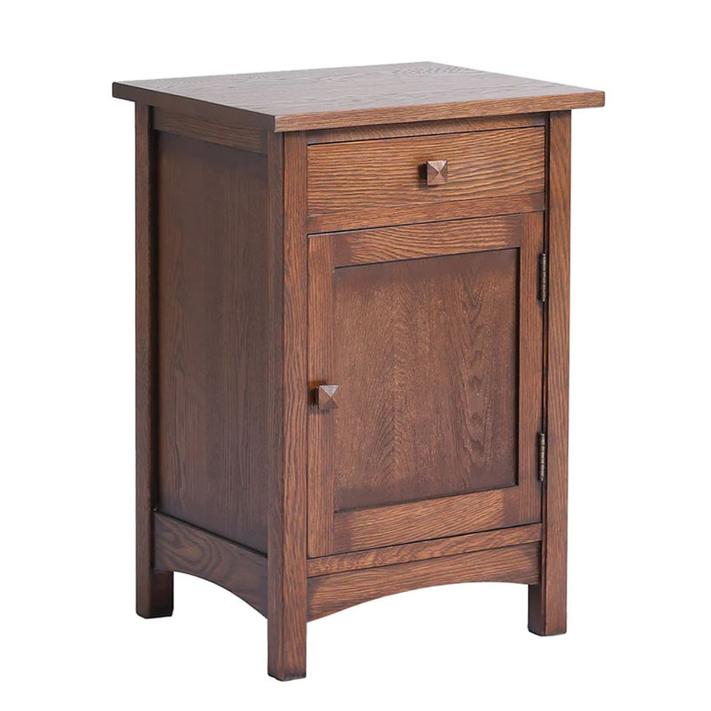 Dayleon 17'' W Solid Wood Nightstand, Walnut