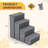 4-Step Dog Stairs w/Adjustable Steps for High Beds Sofas for Small & Medium Dogs