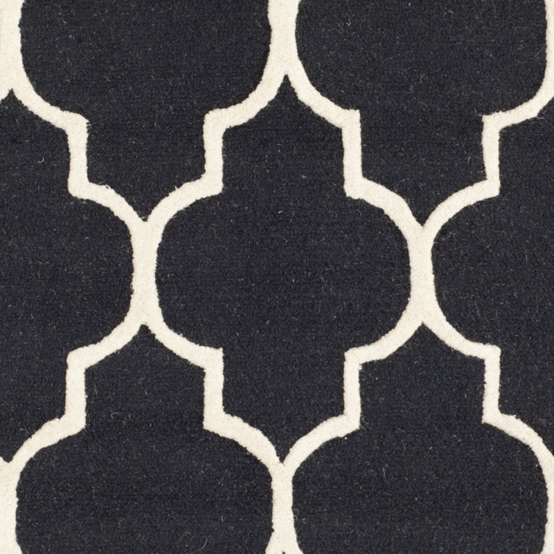Cannen Cambridge Hand Tufted Wool Geometric Rug, Rectangle 9' x 12'